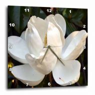 3dRose Georgia Magnolia White Flower, Wall Clock, 15 by 15-inch