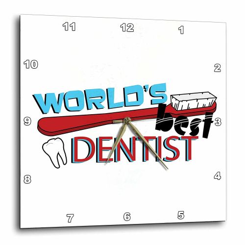  3dRose Worlds Best Dentist, Wall Clock, 15 by 15-inch