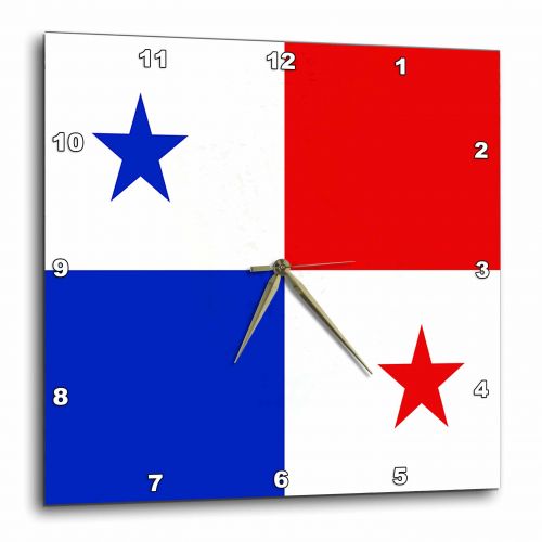  3dRose Panama Flag, Wall Clock, 10 by 10-inch