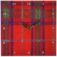 3dRose Traditional Red Tartan Pattern - Scottish plaid with green and blue checks - Checkered Scotland, Wall Clock, 10 by 10-inch