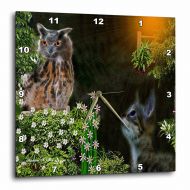 3dRose The Owl And The Pussy Cat, Wall Clock, 10 by 10-inch