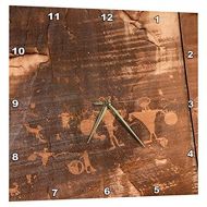 3dRose Petroglyphs near Moab, Utah, Wall Clock, 10 by 10-inch