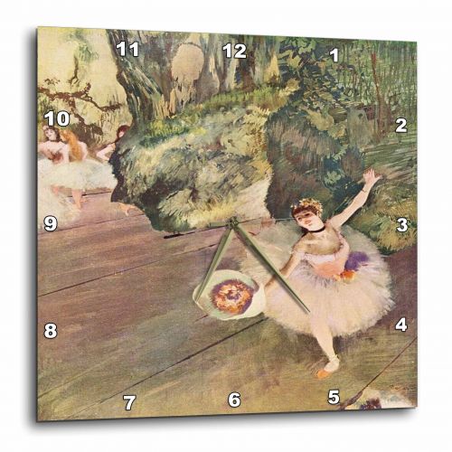  3dRose Edgar Degas Painting Take A Bow Of Ballerinas, Wall Clock, 10 by 10-inch