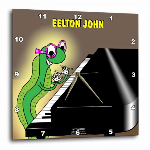  3dRose Eelton John the piano player, Wall Clock, 10 by 10-inch