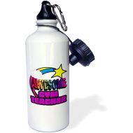 3dRose Shooting Star Rainbow Awesome Gym Teacher-Sports Water Bottle, 21oz , 21 oz, Multicolor