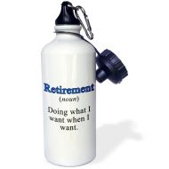 3dRose wb_218605_1 Retirement Noun Want Green Sports Water Bottle, 21 oz, Multicolor