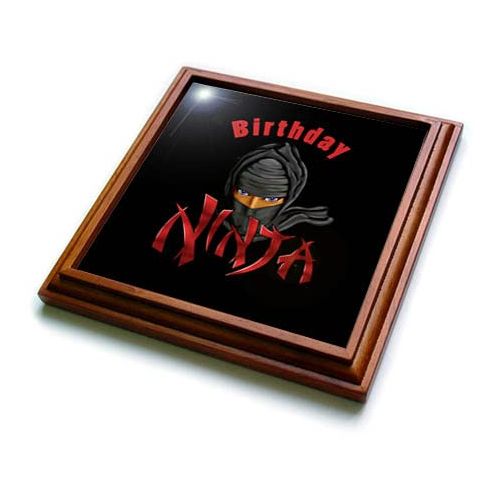  3dRose An awesome funny Ninja for any kid who loves Ninjas and martial. - Trivets (trv_351850_1)
