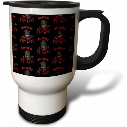  3dRose A funny Birthday Ninja pattern for martial art kids who love. - Travel Mugs (tm_351849_1)