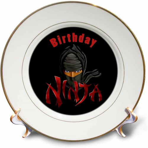  3dRose an Awesome Funny Ninja for Any Kid who Loves Ninjas and Martial Arts - Plates (cp_351850_1)