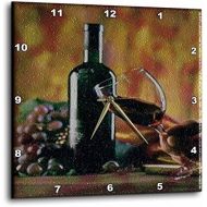 3dRose dpp_36496_3 Glass of Wine in Napa-Wall Clock, 15 by 15-Inch