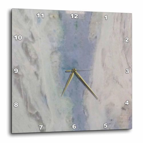  3dRose 3D Rose Image of Gray and Blue Granite Wall Clock, 13 x 13