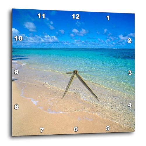  3dRose dpp_89643_3 Lanikai Beach, Oahu, Hawaii - US12 DPB0783 - Douglas Peebles - Wall Clock, 15 by 15-Inch