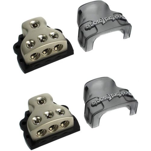  Rockford Fosgate 4) ROCKFORD FOSGATE RFD4 014-Gauge Ga Car Audio Distribution Blocks 1-In 3-Out