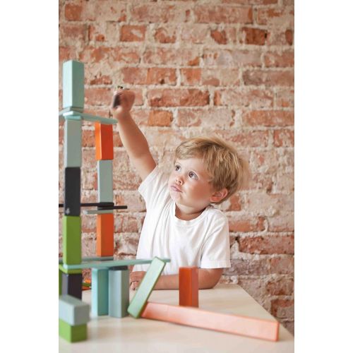  40 Piece Tegu Explorer Magnetic Wooden Block Set, Nelson