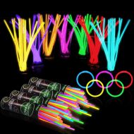 [아마존 핫딜]  [아마존핫딜]Glow Mind 400 Glow Sticks Bulk Party Supplies - Glow in The Dark Fun Party Pack with 8 Glowsticks and Connectors for Bracelets and Necklaces for Kids and Adults