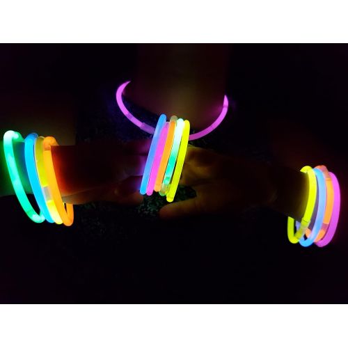  [아마존 핫딜]  [아마존핫딜]Glow Mind 400 Glow Sticks Bulk Party Supplies - Glow in The Dark Fun Party Pack with 8 Glowsticks and Connectors for Bracelets and Necklaces for Kids and Adults