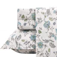 400 FADFAY Vintage Shabby Floral Print Bed Sheet Set 100% Cotton Sheets 4-Piece Twin Size