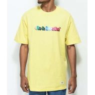 40S AND SHORTIES 40s & Shorties 3D Text Logo Light Yellow T-Shirt