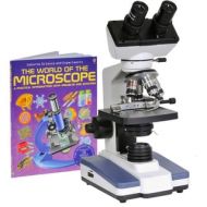 40X-1000X LED Binocular Compound Microscope with Double Layer Mechanical Stage andBook by AmScope