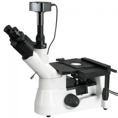  40X-1000X Super Field Inverted Metallurgical Microscope with 5MP Camera by AmScope