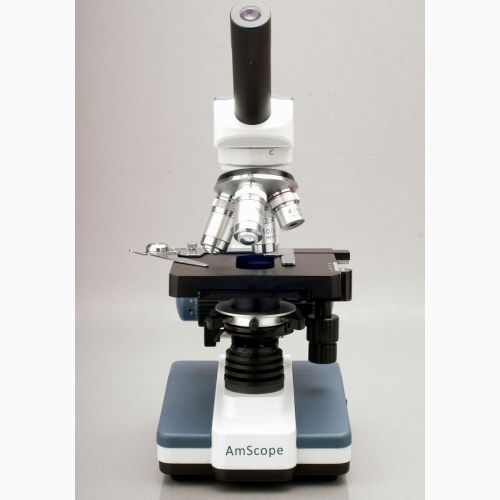  40X-2000X LED Monocular Compound Microscope with Mechanical Stage and Digital Camera by AmScope