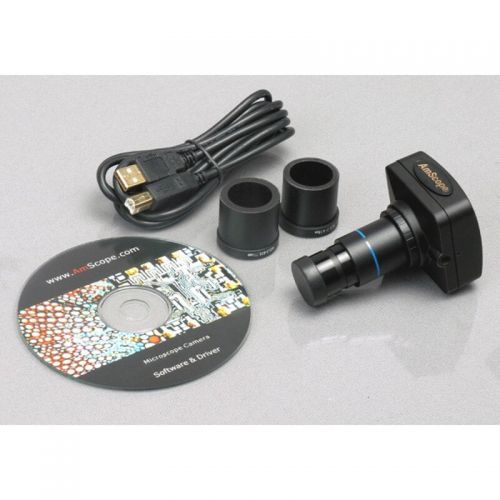  40X-2000X LED Monocular Compound Microscope with Mechanical Stage and Digital Camera by AmScope