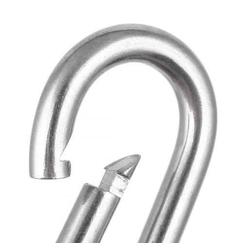  40mm Long Spring Loaded Gate Locking Carabiner Snap Hook 4mm Thickness by Unique Bargains