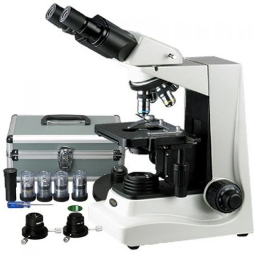  40x-1600x Darkfield and Turret Phase Contrast Compound Microscope by AmScope