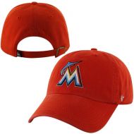 Men's Miami Marlins '47 Orange Basic Logo Clean Up Game Adjustable Hat