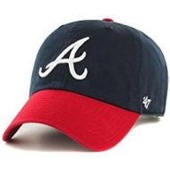 [아마존베스트]%2747 47 Brand Atlanta Braves Navy Blue-Red Cleanup Adjustable Hat