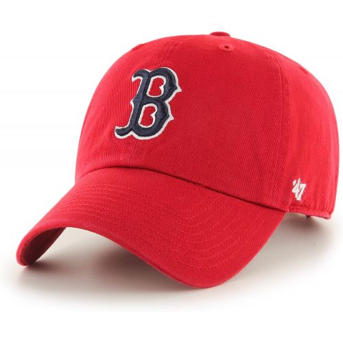  47 Brand Red Sox Garmet Washed Red Cap Red