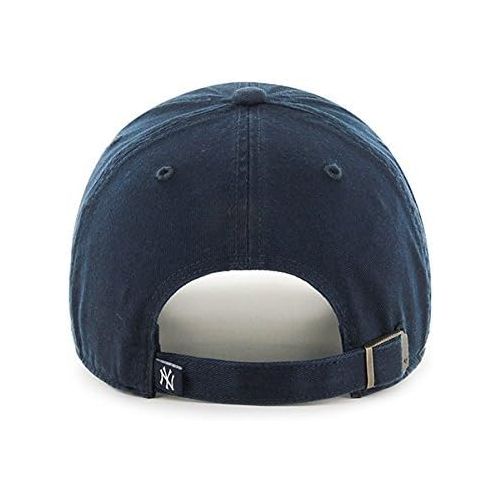  %2747 47 New York Yankees Hat MLB Cooperstown Logo Authentic Brand Clean Up Adjustable Strapback Navy Baseball Cap Adult One Size Men & Women 100% Cotton