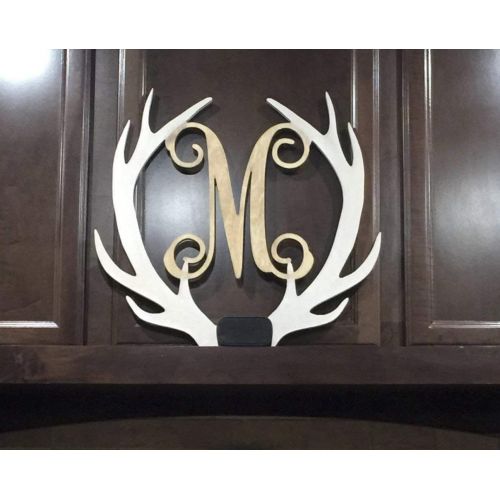  Up to 36 inches SALE 12-36 inch tall Wooden ANTLER Monogram Letters Vine Room Decor Nursery Decor Wooden Monogram Wall Art Large Wood monogram wall hanging wood LARGE