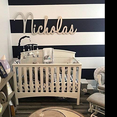  8-24 tall Custom Personalized Wooden Name Sign 12-55 WIDE - Brooklyn Font Letters Baby Name Plaque PAINTED nursery name nursery decor wooden wall art, above a crib