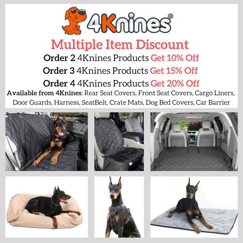  4Knines Dog Seat Cover Without Hammock 6040 fold Down seat and Middle seat Belt Capable - USA Company