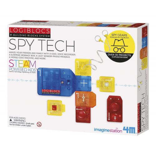  4M Logiblocs E-Building Blocks System Spy Tech Kids Science Kit