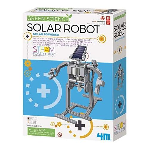  4M Green Science Solar Robot Kit - Green Energy Robotics, Eco-Engineering - STEM Toys Educational Gift for Kids & Teens, Girls & Boys (Packaging May Vary), Multi