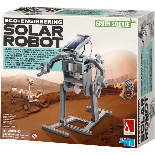  4M Green Science Solar Robot Kit - Green Energy Robotics, Eco-Engineering - STEM Toys Educational Gift for Kids & Teens, Girls & Boys (Packaging May Vary), Multi