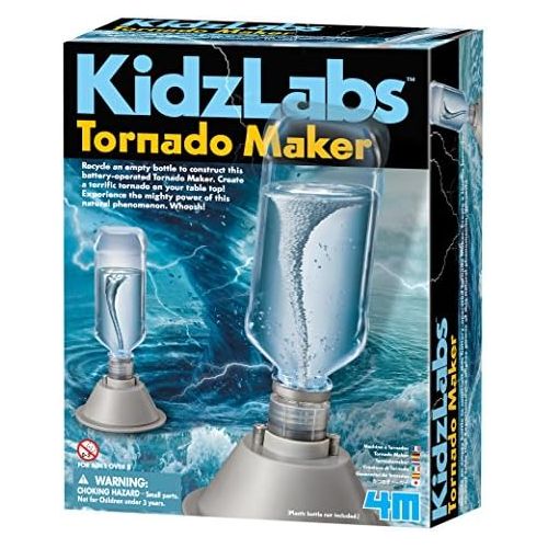  4M 5554 KidzLabs Tornado Maker Science Kit, DIY Weather Cyclone, Typhoon, Hurricane Weather - STEM Toys Educational Gift for Kids & Teens, Girls & Boys