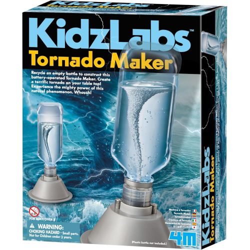  4M 5554 KidzLabs Tornado Maker Science Kit, DIY Weather Cyclone, Typhoon, Hurricane Weather - STEM Toys Educational Gift for Kids & Teens, Girls & Boys