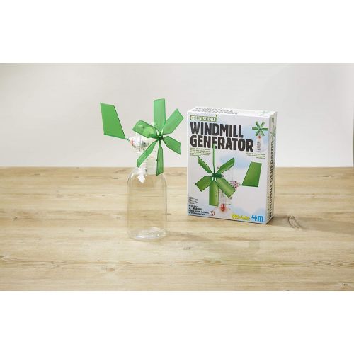  4M 3649 Green Science Windmill Generator Kit (Packaging May Vary) DIY Green Alternative Energy Lab - STEM Toys Educational Gift for Kids & Teens, Girls & Boys,Brown,1EA