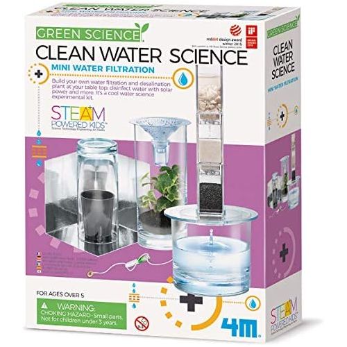  4M 4572 Clean Water Science - Climate Change, Global Warming, Lab - STEM Toys Educational Gift for Kids & Teens, Girls & Boys