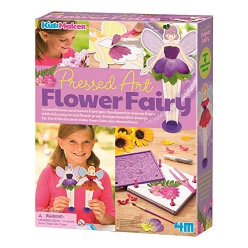  [아마존베스트]4M Kidzmaker Pressed Art Flower Fairy Kit