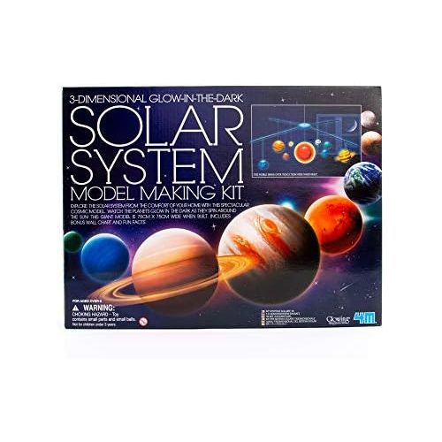  [아마존베스트]4M 3-Dimensional Glow-In-The-Dark Solar System Mobile Making Kit