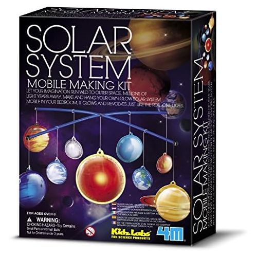  [아마존베스트]4M Glow-in-the-Dark Solar System Mobile Making Kit