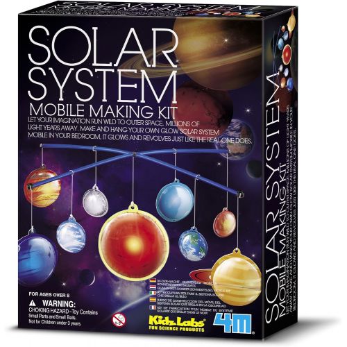  [아마존베스트]4M Glow-in-the-Dark Solar System Mobile Making Kit