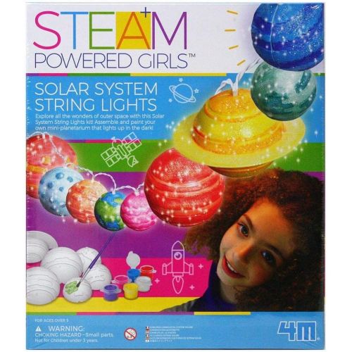  [아마존베스트]4M 3825 Steam Powered Girls Solar System String Lights Toy, White