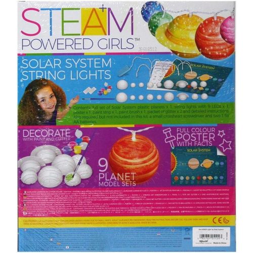  [아마존베스트]4M 3825 Steam Powered Girls Solar System String Lights Toy, White