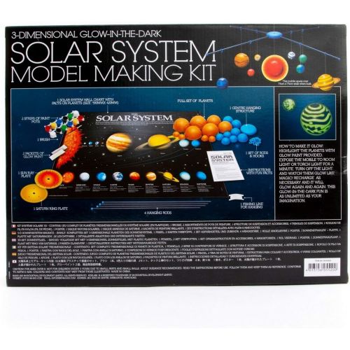  4M 3D Glow-in-the-Dark Solar System Mobile Making Kit - DIY Science Astronomy Learning Stem Toys Educational Gift for Kids & Teens, Girls & Boys