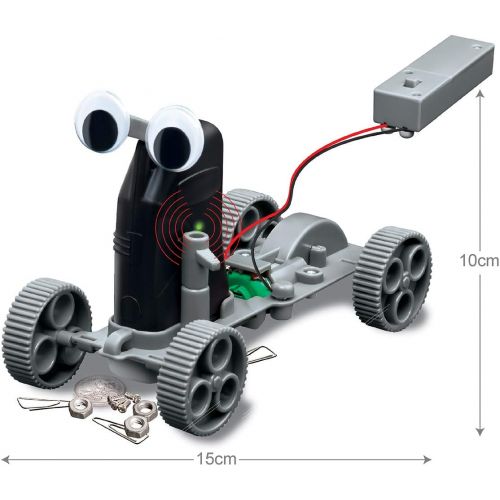  4M Kidzlabs Metal Detector Robot Kit Stem Toys Rc Science Project Educational Gift for Kids, Brown/A, Model:4607